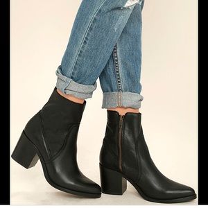 Steve Madden “peaches” leather bootie